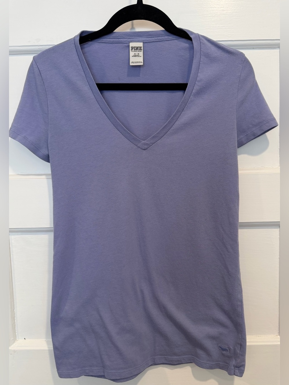 PINK Victoria's Secret Lavender V-Neck Short Sleeve Tee